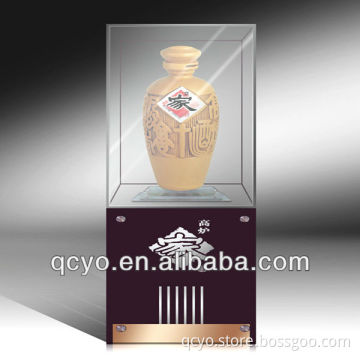 2013 China elegant floor stand acrylic wine glass display cabinet
